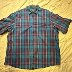 Claiborne Plaid Shirt in Blue and Purple